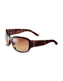 Nine West Plastic Rectangle Hinge Detail Sunglasses - Brown