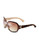Nine West Plastic Square Sunglasses w/ Metal Detail - Brown