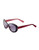 Nine West Plastic Medium Cateye Sunglasses w/ Metal Detail - Black/Red