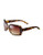 Nine West Plastic Medium Rectangle Sunglasses with Stones - Brown
