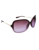 Alfred Sung Ladies Plastic Square with Metal Temples - Purple