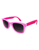 Material Girl Rubber Wayfarer Sunglasses - Pink