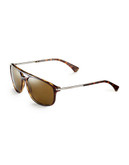 Emporio Armani Contrast Oval Sunglasses - Dark Brown