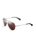 Emporio Armani Oval Aviator Sunglasses - Brown