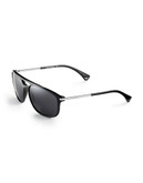 Emporio Armani Contrast Oval Sunglasses - Black
