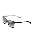 Emporio Armani Plastic Square Shape Sunglasses - Black