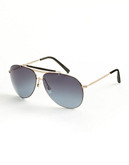Tommy Hilfiger Oversized Aviator Sunglasses - Gold