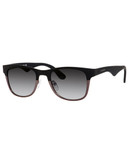 Carrera Rectangle Gradient Lens Sunglasses - Matte Black