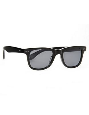 Polaroid Plastic Rectangle Sunglasses - Black