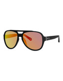 Fossil Clear Aviator Sunglasses - Black