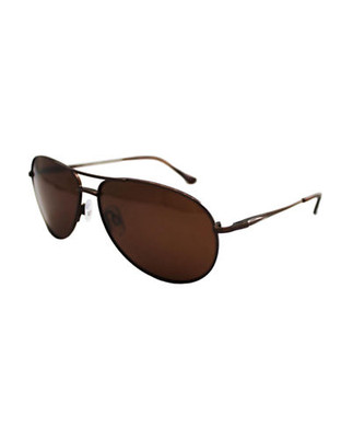Alfred Sung Polarized Aviator Sunglasses - Brown