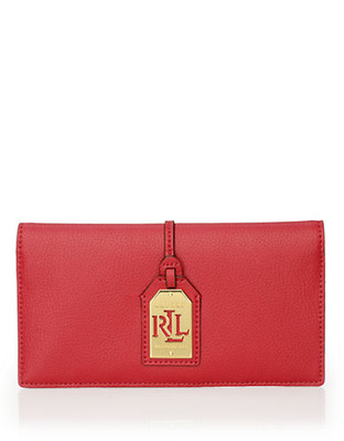 Lauren Ralph Lauren Slim Leather Aiden Wallet - Red