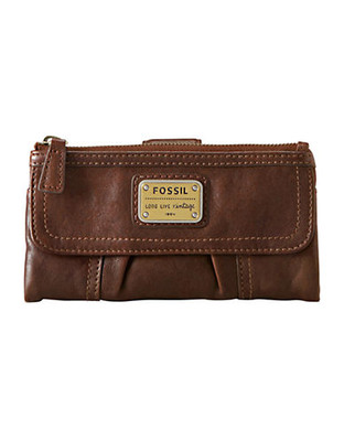 Fossil Emory Clutch Wallet - Dark Brown