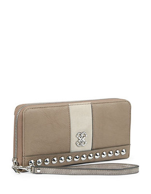 Guess Knoxville Large Zip Around Wallet - LIGHT TAUPE