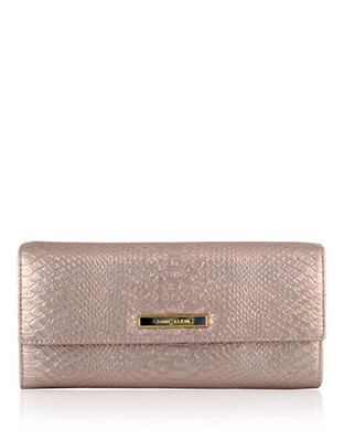 Anne Klein Pretty in Pink small Tri fold Wallet - Gold