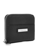 Calvin Klein Saffiano Leather Small Zip Around Wallet - Black