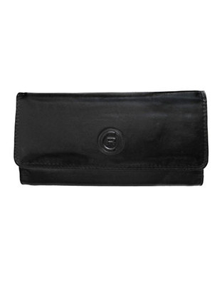 Club Rochelier Traditional Clutch With Removable Checkbook Flap - Black