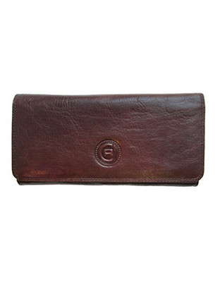 Club Rochelier Traditional Clutch With Removable Checkbook Flap - Medium Brown