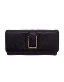 Club Rochelier Dynamite Collection Clutch Wallet with Checkbook and Gusset - Black