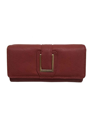Club Rochelier Dynamite Collection Clutch Wallet with Checkbook and Gusset - Cognac
