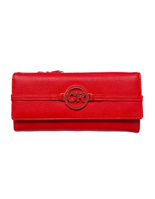 Club Rochelier Cameron Collection Slim Clutch Wallet - Red