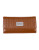 Club Rochelier Glam Clutch Wallet With Removable Checkbook Flap - COGNAC