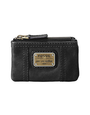 Fossil Emory Zip Coin - Black