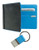 Calvin Klein Saffiano Leather Credit Card Fold - Black / Blue