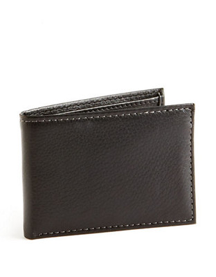 Black Brown 1826 Slim Passcase Wallet - Black
