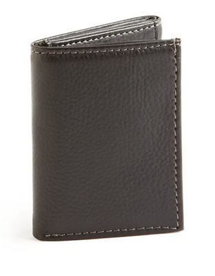 Black Brown 1826 Slim Trifold Wallet - Black