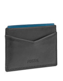 Fossil Ellison Leather Card Case - Black