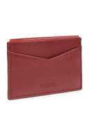 Fossil Leather Card Case - Red