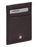 Swiss Wenger Card Case with Money Clip - Brown