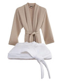 Hotel Collection Pique Bath Robe - White