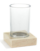 Hotel Collection Tumbler with Marble Stand - White