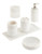Distinctly Home Marble Cotton Jar - White