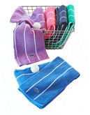 Lacoste Sport Stripe Bath Towel - OCEAN - Bath Towel