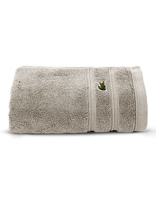 Lacoste Croc Hand Towel - Pebble - Hand Towel