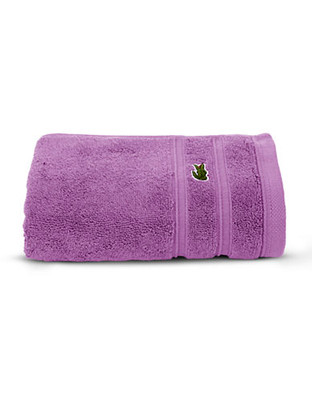 Lacoste Croc Hand Towel - Berry - Hand Towel