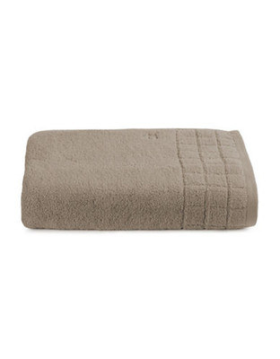 Calvin Klein Sculpted Grid Bath Towel - Truffle - Bath Towel