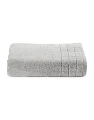 Calvin Klein Sculpted Grid Bath Towel - Pebble - Bath Towel