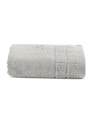 Calvin Klein Sculpted Grid Hand Towel - Pebble - Hand Towel