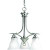 Trinity Collection Brushed Nickel 3-light Chandelier