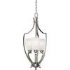 Wisten Collection Brushed Nickel 3-light Foyer Pendant