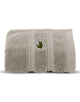 Lacoste Croc Washcloth - Pebble - Wash Cloth