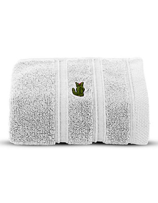 Lacoste Croc Washcloth - White - Wash Cloth