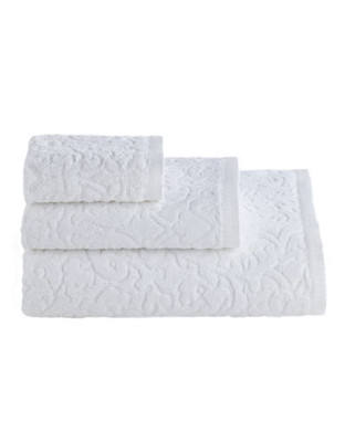Distinctly Home Romantique Sculpted Washcloth - White - Washcloth