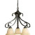 Torino Collection Forged Bronze 3-light Chandelier