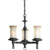Santiago Collection Forged Black 3-light Chandelier