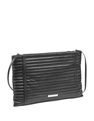 Vince Camuto Bailey Quilted Leather Clutch - Black